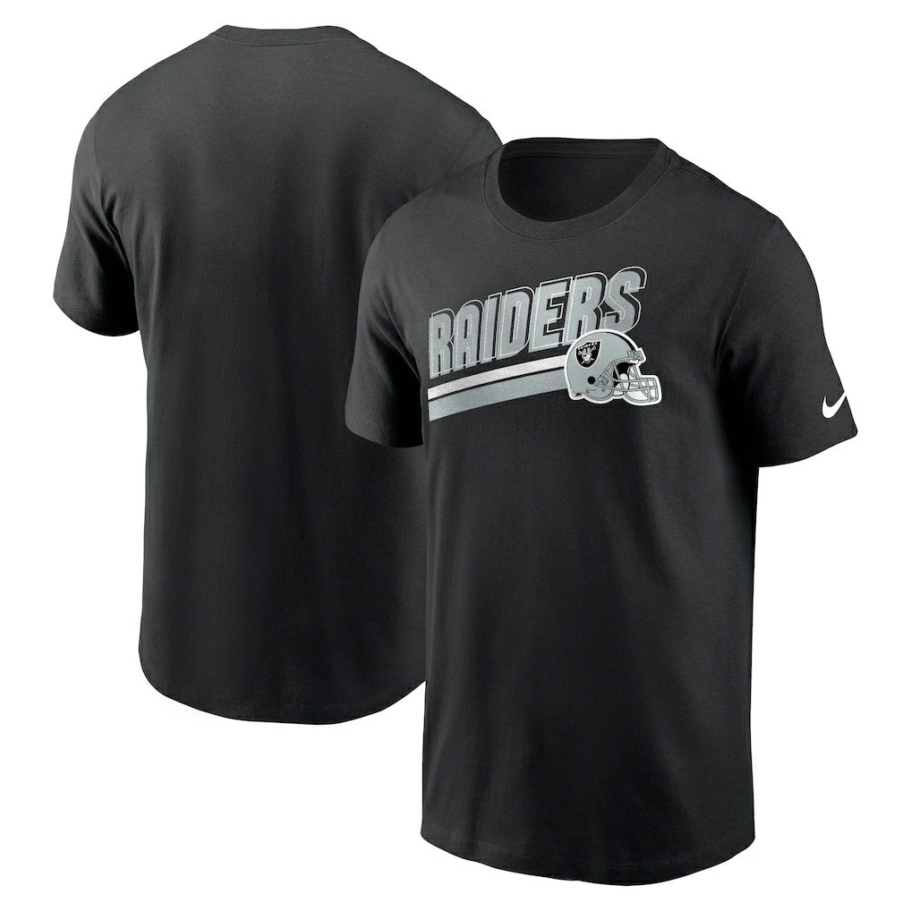 Las Vegas Raiders Essential Blitz Lockup T-Shirt - Black on sale