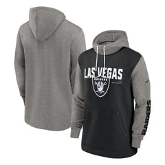 Las Vegas Raiders Fashion Color Block Pullover Hoodie - Black on sale