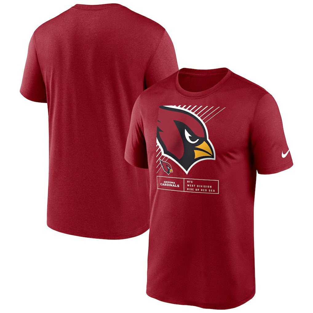 Arizona Cardinals Legend Yard Lines Performance T-Shirt - Cardinal outlet