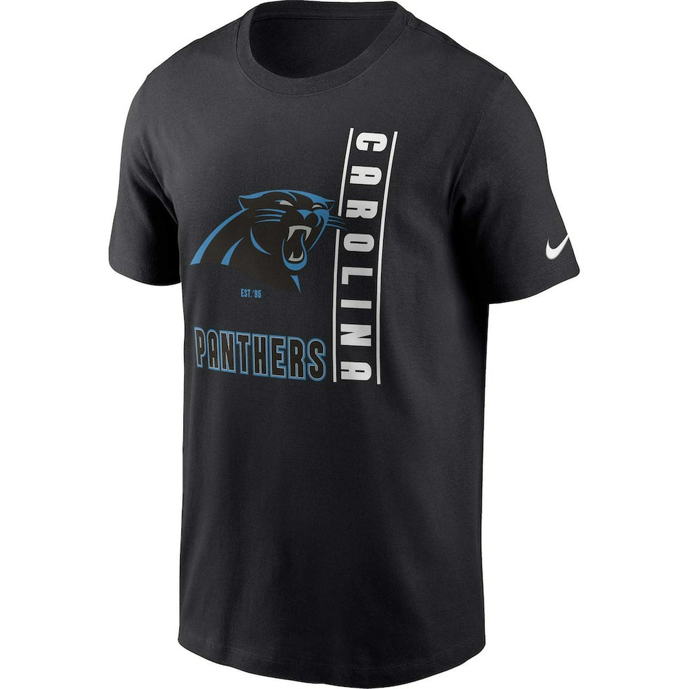 Carolina Panthers Lockup Essential T-Shirt - Black outlet