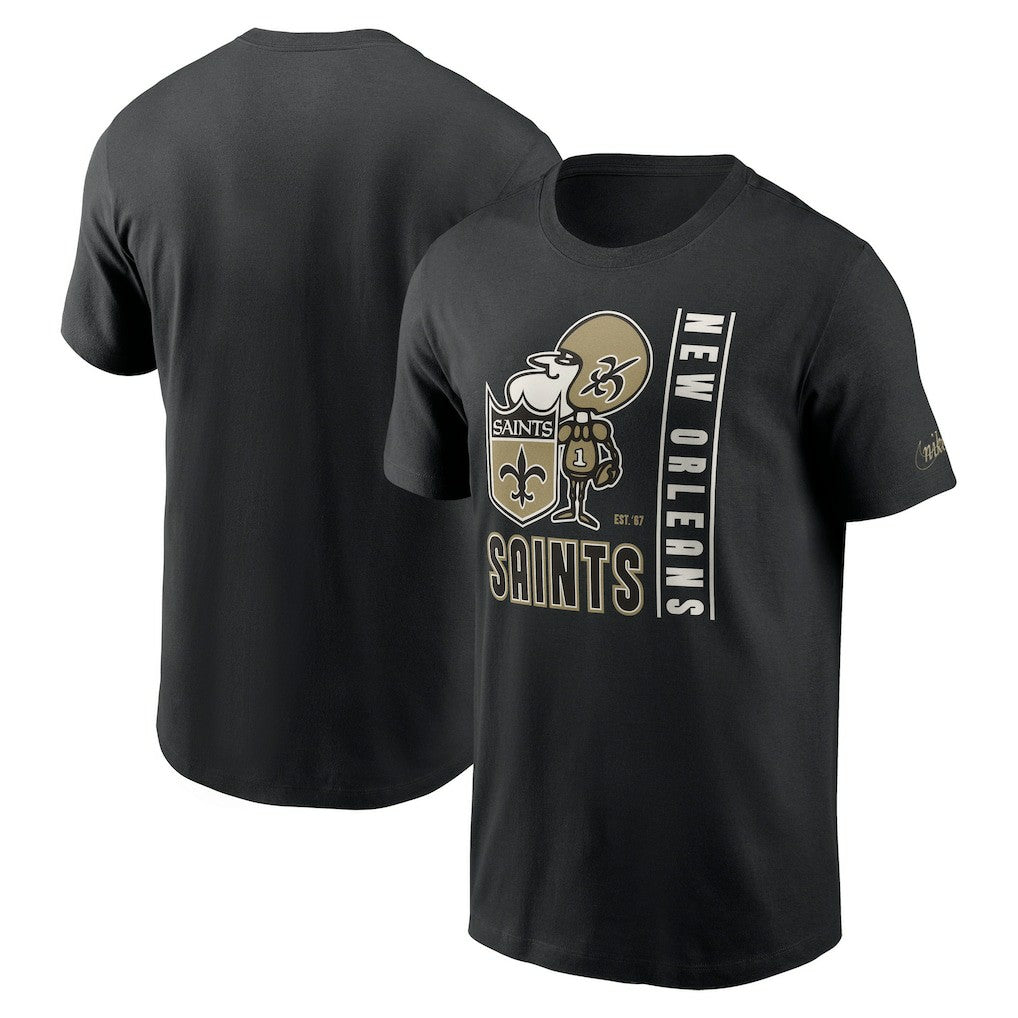 New Orleans Saints Lockup Essential T-Shirt - Black online