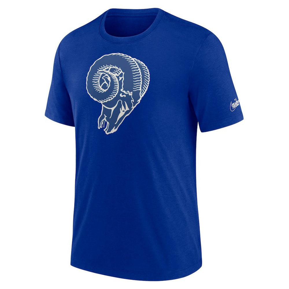 Los Angeles Rams Rewind Logo Tri-Blend T-Shirt - Royal discount
