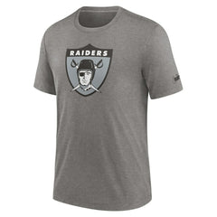 Las Vegas Raiders Rewind Logo Tri-Blend T-Shirt - Heather Charcoal on sale