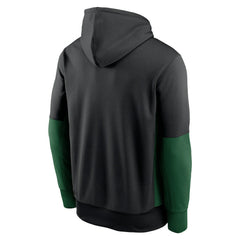 New York Jets Color Block Fleece Performance Pullover Hoodie - Black sale