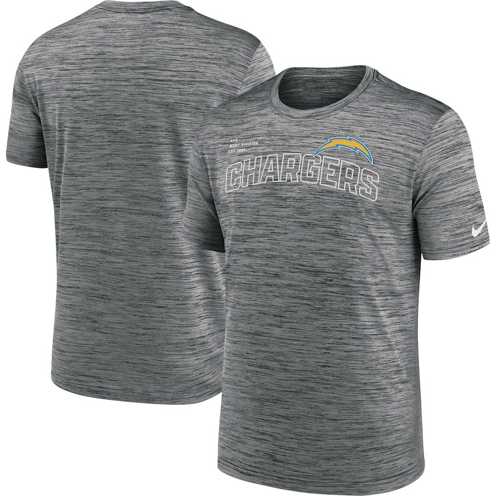 Los Angeles Chargers Velocity Arch Performance T-Shirt - Anthracite sale