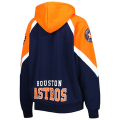 Houston Astros Starter Women's Hail Mary Full-Zip Hoodie Navy/Orange