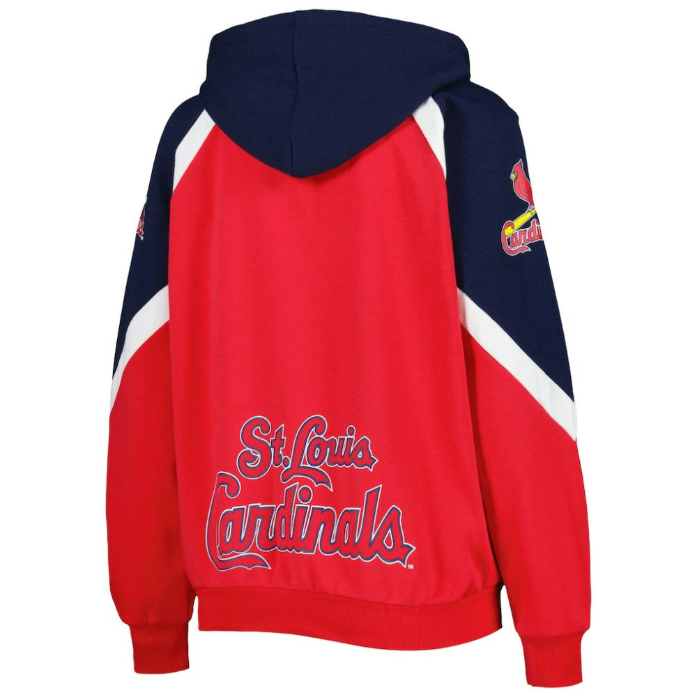 St. Louis Cardinals Starter Women's Hail Mary Full-Zip Hoodie Red/Navy