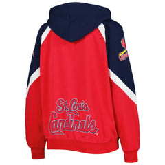 St. Louis Cardinals Starter Women's Hail Mary Full-Zip Hoodie Red/Navy