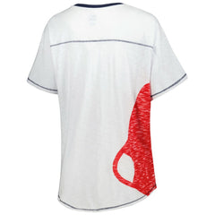 Boston Red Sox Starter Women's Perfect Game V-Neck T-Shirt White