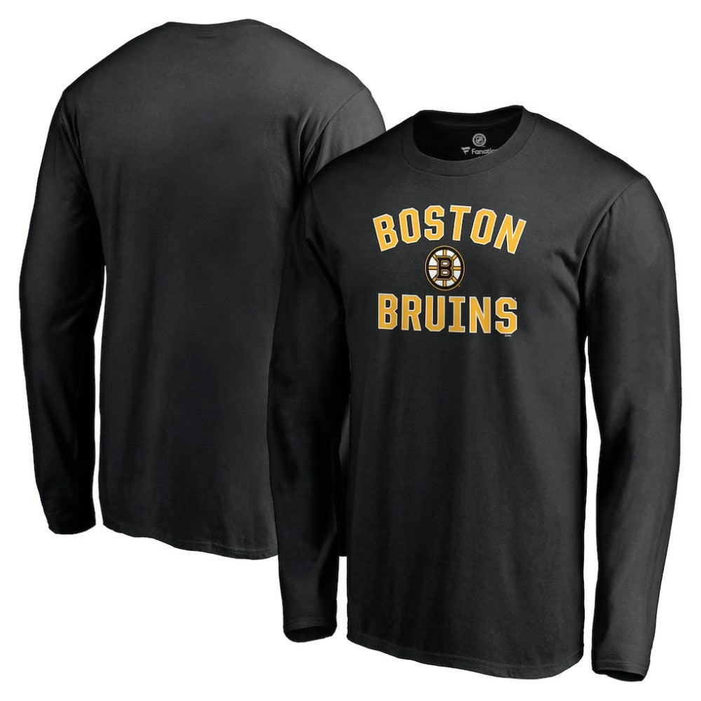 Boston Bruins Victory Arch Long Sleeve T-Shirt - Black T-shirts