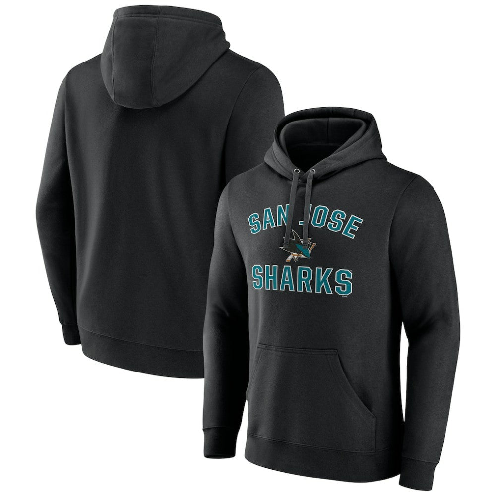 San Jose Sharks Victory Arch Pullover Hoodie - Black Hoodies