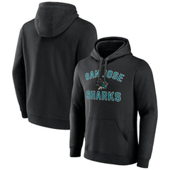 San Jose Sharks Victory Arch Pullover Hoodie - Black Hoodies