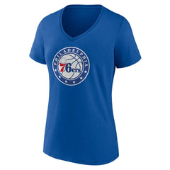 Philadelphia 76ers Women's Alternate Logo V-Neck T-Shirt - Royal shop