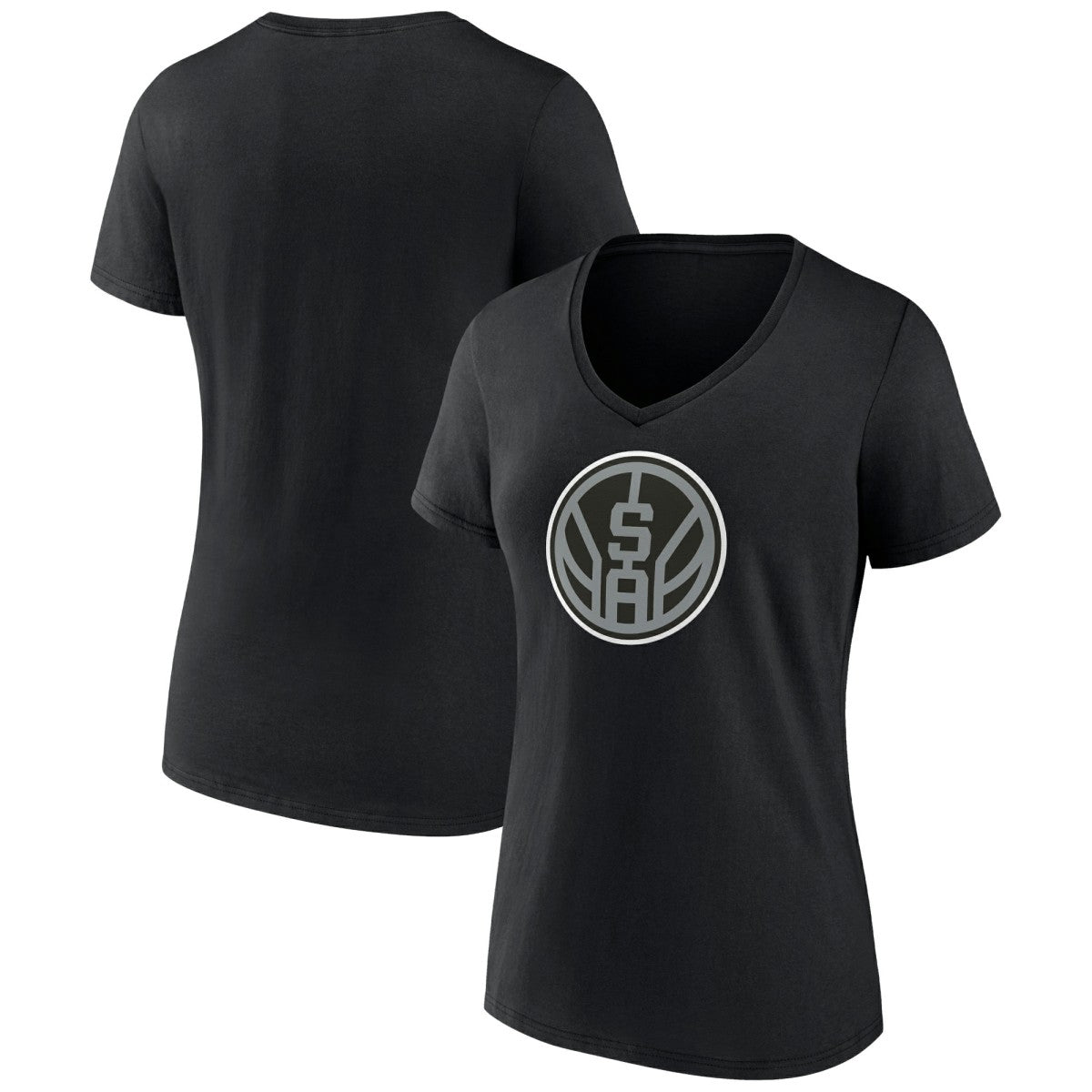 San Antonio Spurs Women's Alternate Logo V-Neck T-Shirt - Black discount