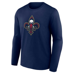 New Orleans Pelicans Alternate Logo Long Sleeve T-Shirt - Navy for sale