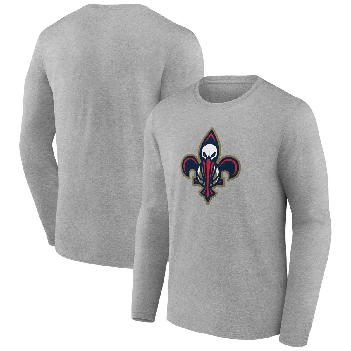 New Orleans Pelicans Alternate Logo Long Sleeve T-Shirt - Gray outlet