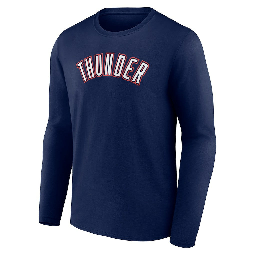 Oklahoma City Thunder Alternate Logo Long Sleeve T-Shirt - Navy for sale