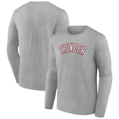 Oklahoma City Thunder Alternate Logo Long Sleeve T-Shirt - Gray sale