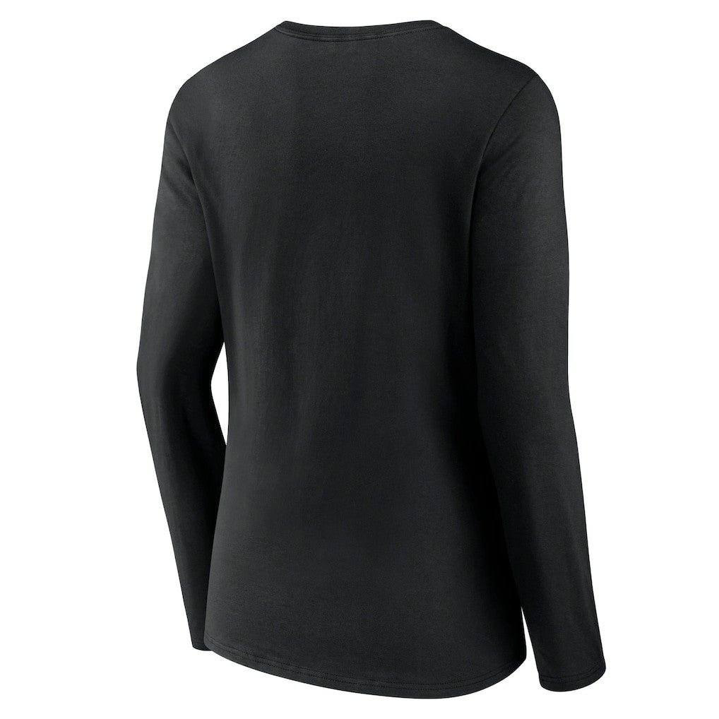 Chicago Bulls Women's Alternate Logo V-Neck Long Sleeve T-Shirt sale - Black sale