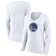 Golden State Warriors Women's Alternate Logo V-Neck Long Sleeve T-Shirt sale - White shop