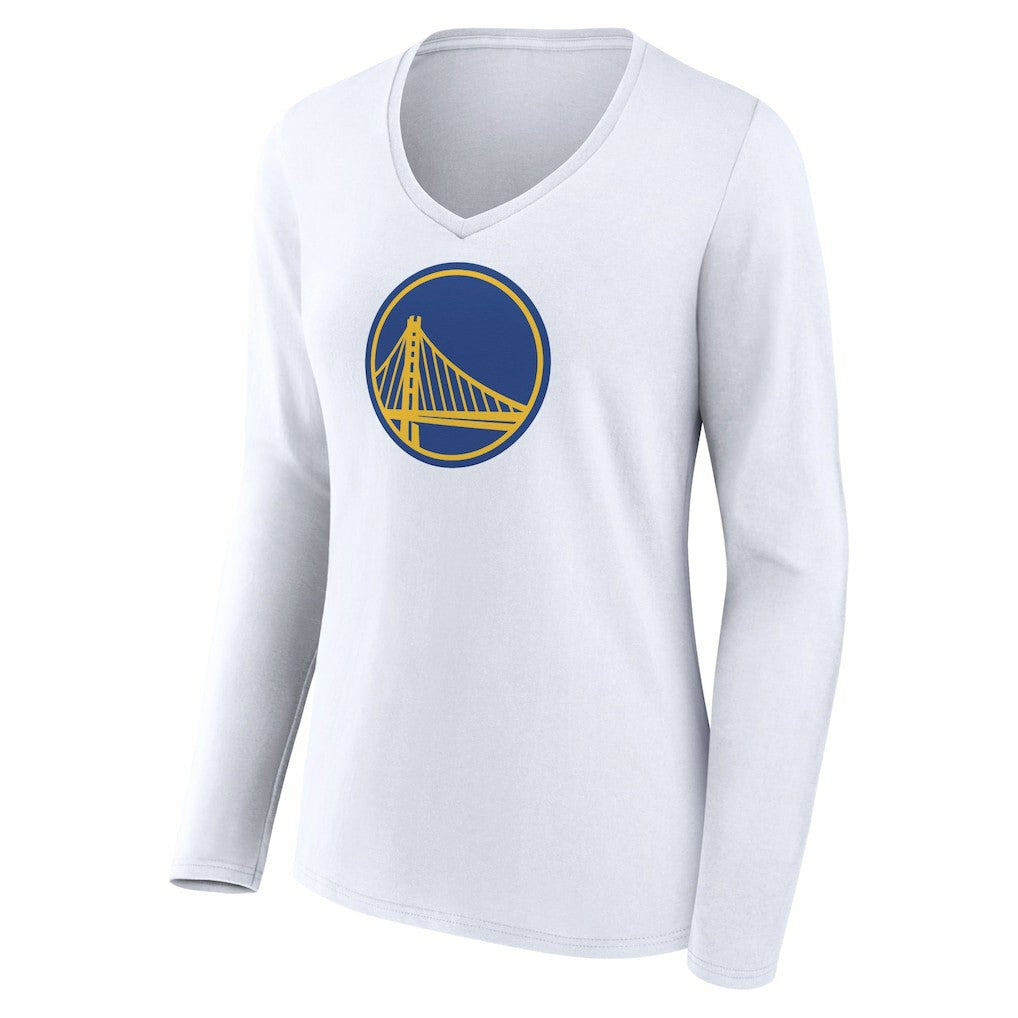 Golden State Warriors Women's Alternate Logo V-Neck Long Sleeve T-Shirt sale - White shop