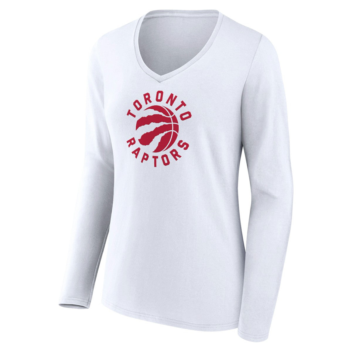 Toronto Raptors Women's Alternate Logo V-Neck Long Sleeve T-Shirt - White outlet