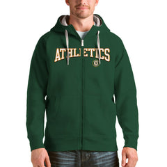 Athletics Antigua Team Logo Victory Full-Zip Hoodie Green