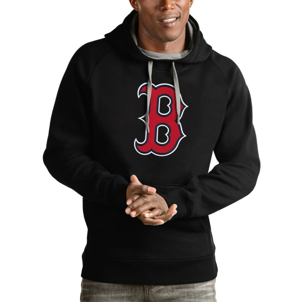 Boston Red Sox Antigua Victory Pullover Team Logo Hoodie Black