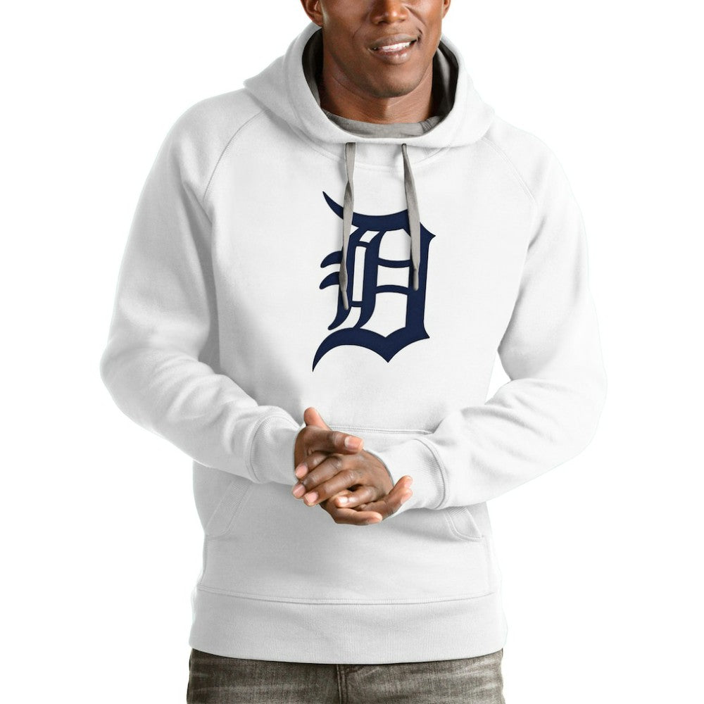Detroit Tigers Antigua Victory Pullover Team Logo Hoodie White