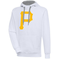Pittsburgh Pirates Antigua Victory Pullover Team Logo Hoodie White