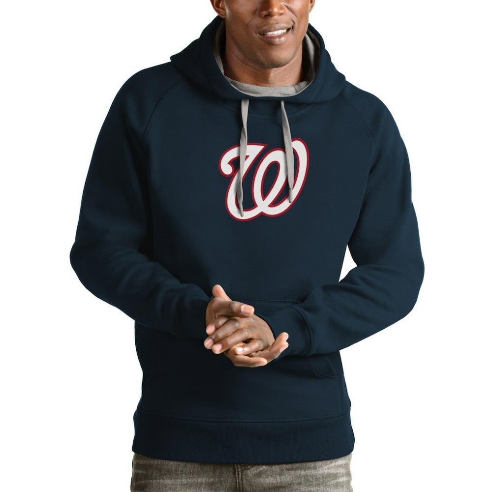 Washington Nationals Antigua Victory Pullover Team Logo Hoodie Navy