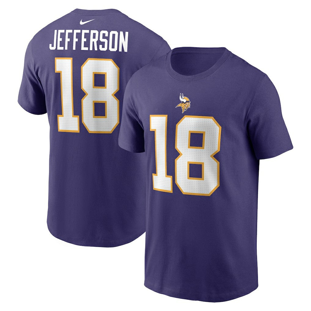Justin Jefferson Minnesota Vikings Classic Player Name & Number T-Shirt - Purple discount