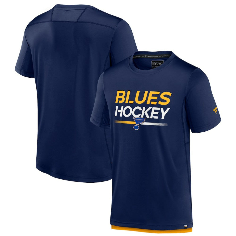 St. Louis Blues Fanatics Authentic Pro Tech T-Shirt - Navy T-shirts
