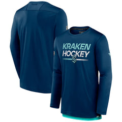 Seattle Kraken Fanatics Authentic Pro Long Sleeve T-Shirt - Deep Sea Blue T-shirts