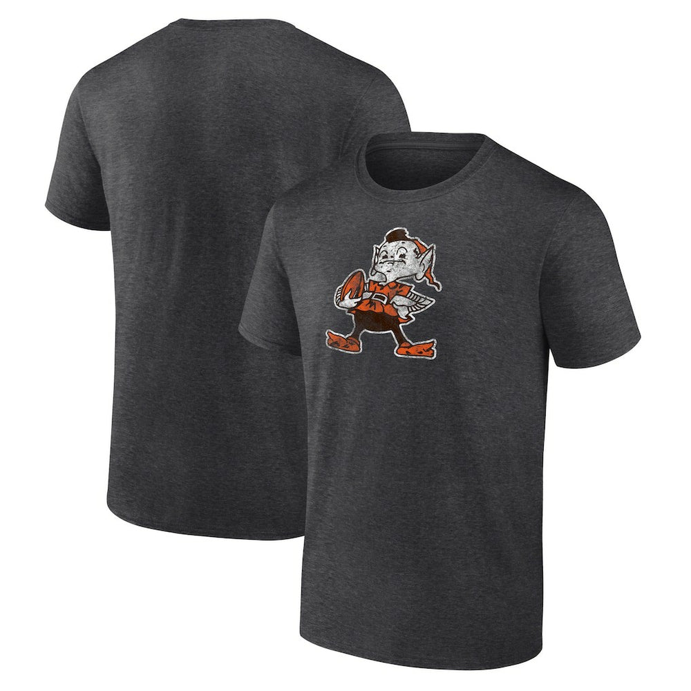 Cleveland Browns Brownie The Elf Throwback Logo T-shirt - Charcoal sale