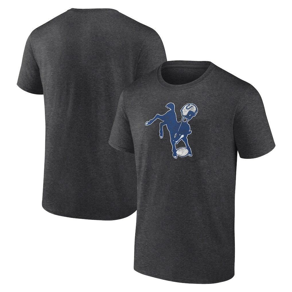 Indianapolis Colts Throwback Logo T-shirt - Charcoal on sale