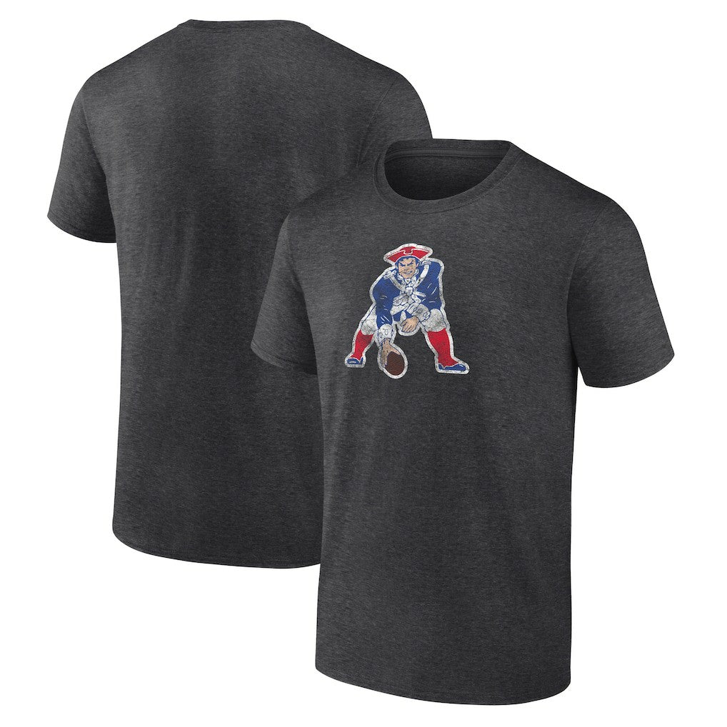 New England Patriots Throwback Logo T-shirt - Charcoal discount