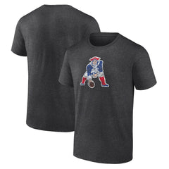 New England Patriots Throwback Logo T-shirt - Charcoal discount