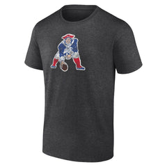 New England Patriots Throwback Logo T-shirt - Charcoal discount