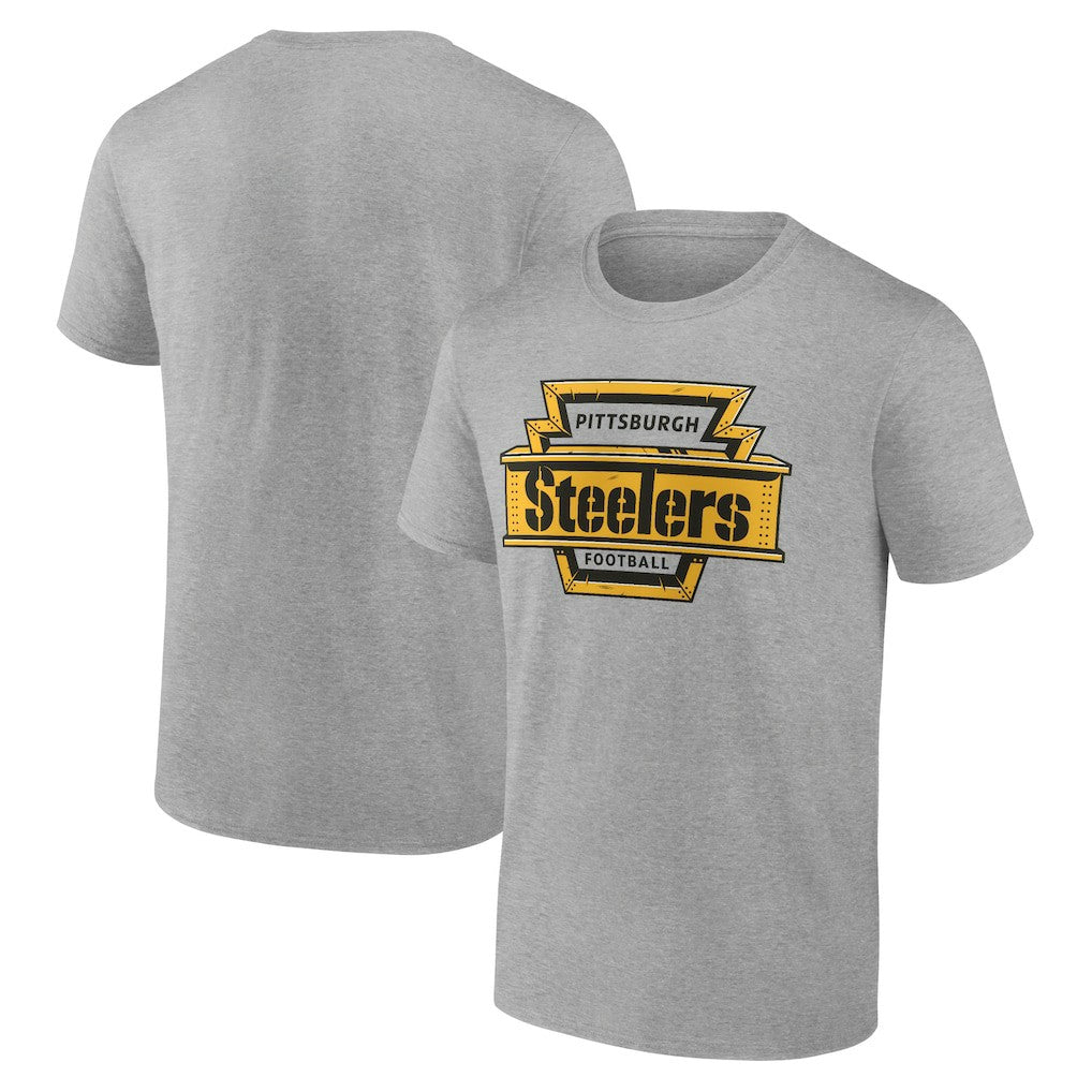 Pittsburgh Steelers Hometown Collection Hot Route T-Shirt - Heather Gray cheap