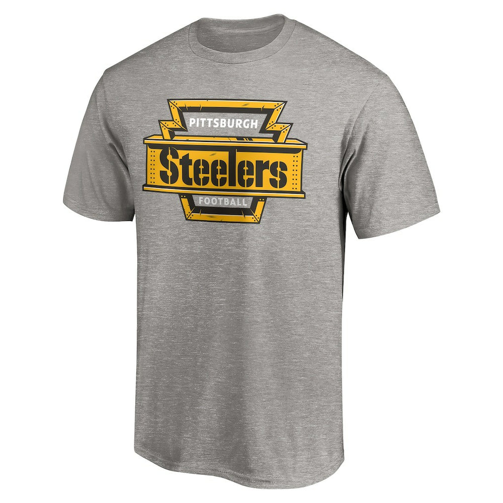 Pittsburgh Steelers Hometown Collection Hot Route T-Shirt - Heather Gray cheap
