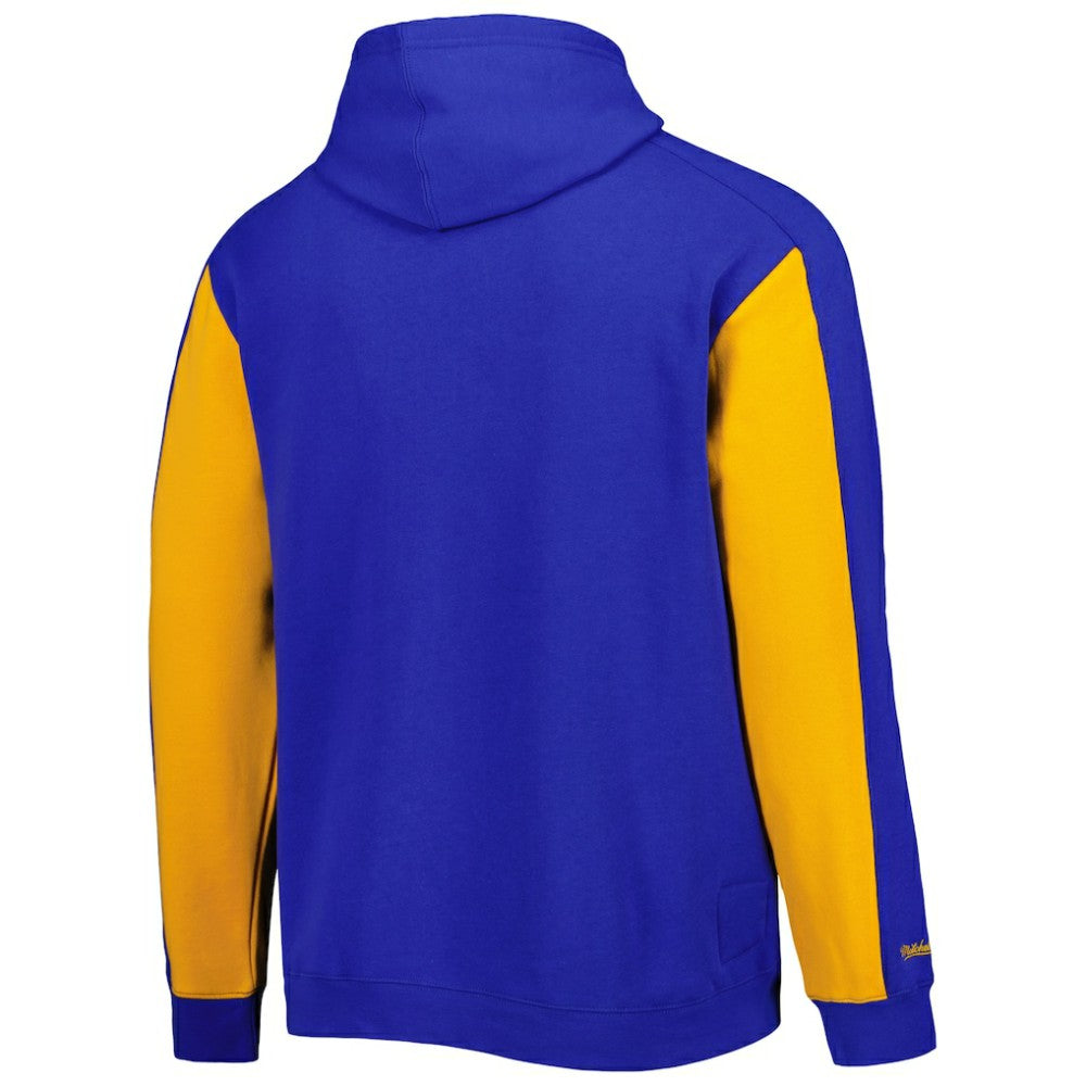Milwaukee Brewers Colorblocked Fleece Pullover Hoodie Royal/Gold