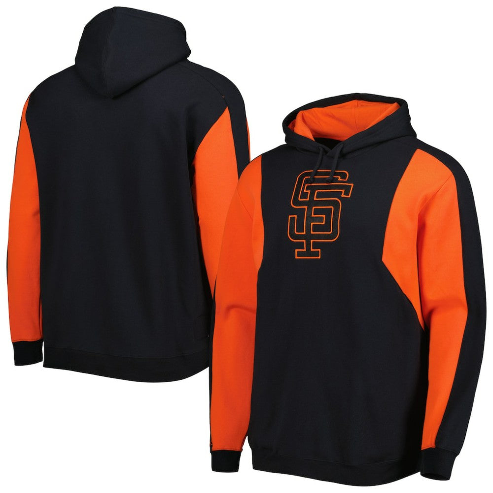 San Francisco Giants Colorblocked Fleece Pullover Hoodie Black/Orange