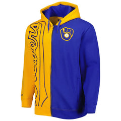 Milwaukee Brewers Fleece Full-Zip Hoodie Gold/Royal