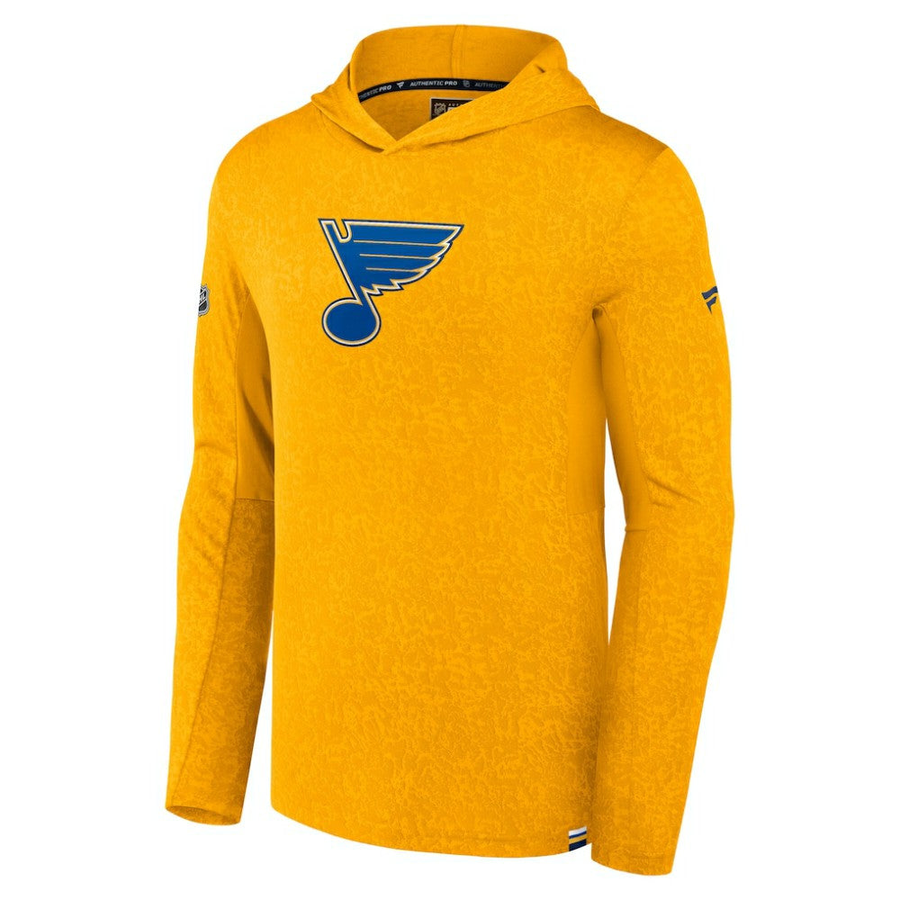 St. Louis Blues Fanatics Authentic Pro Pullover Hoodie - Gold Hoodies