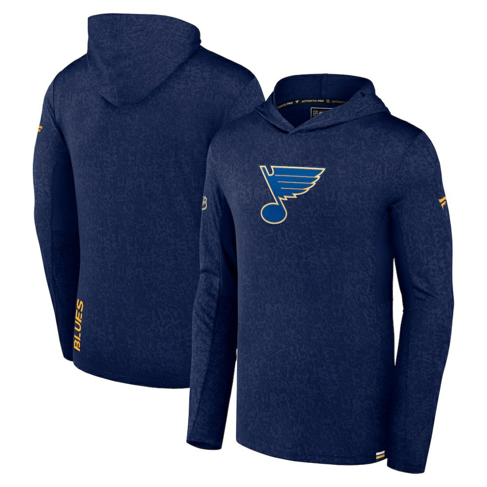 St. Louis Blues Fanatics Authentic Pro Lightweight Pullover Hoodie - Navy Hoodies