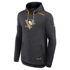 Pittsburgh Penguins Fanatics Authentic Pro Tech Pullover Hoodie - Heather Charcoal Hoodies