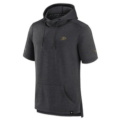 Anaheim Ducks Fanatics Authentic Pro Short Sleeve Pullover Hoodie - Heather Charcoal Hoodies