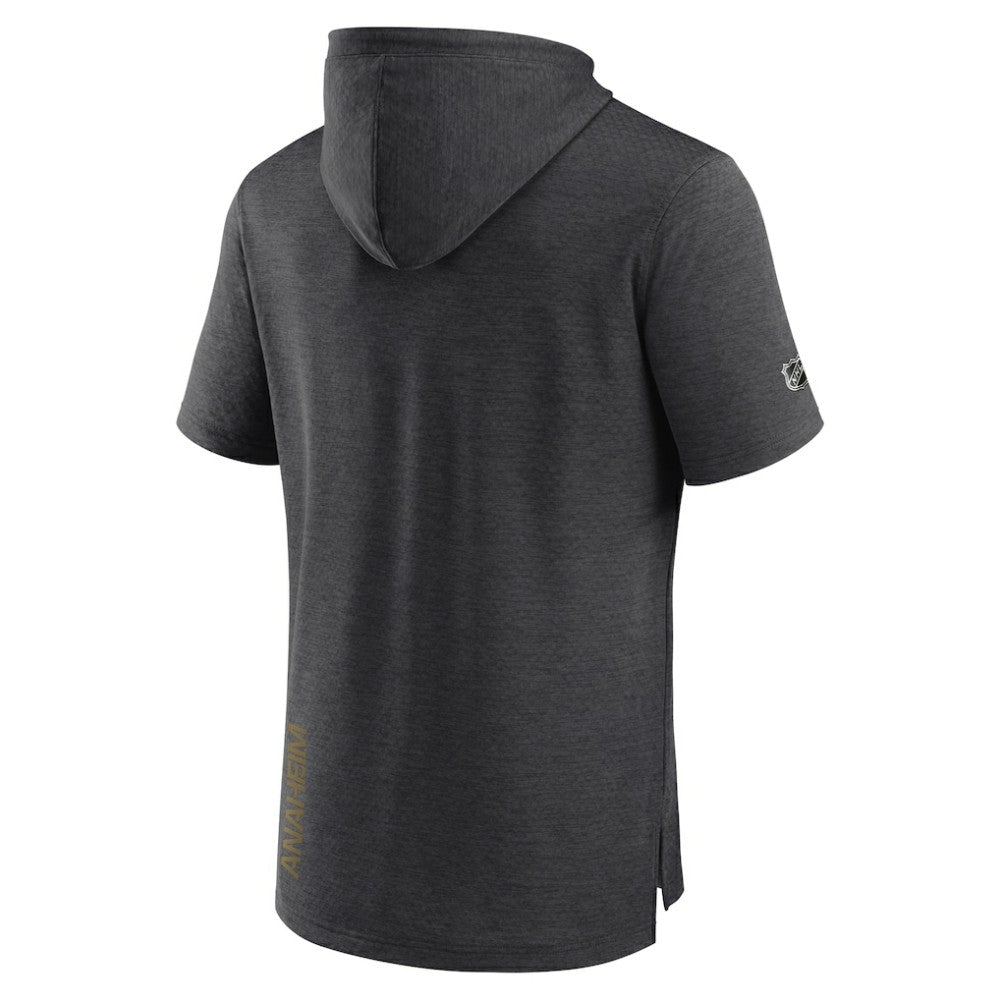 Anaheim Ducks Fanatics Authentic Pro Short Sleeve Pullover Hoodie - Heather Charcoal Hoodies