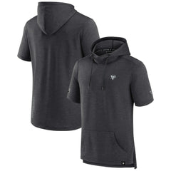 Pittsburgh Penguins Fanatics Authentic Pro Short Sleeve Pullover Hoodie - Heather Charcoal Hoodies